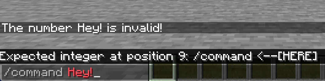 Argument callback detecting an invalid number